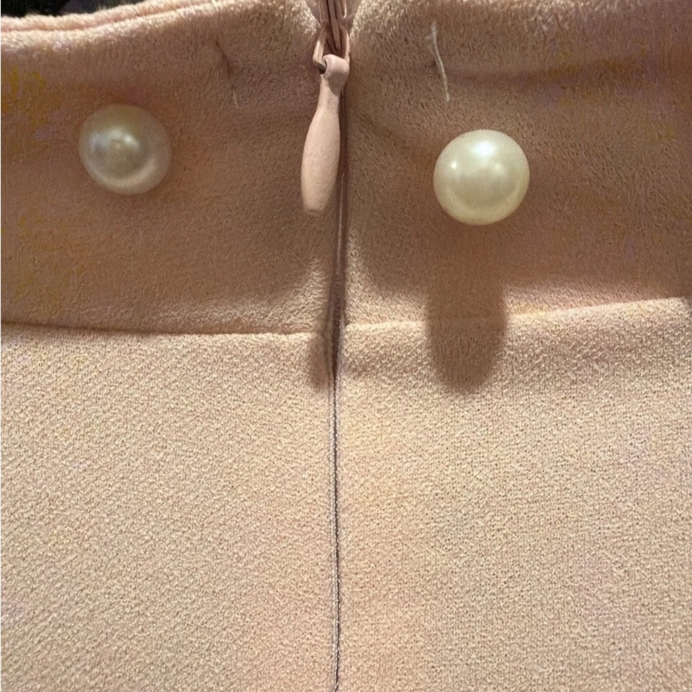 Nema Avenue Soft Blush Pink A-Line Fit&Flare Dress W/ Pearl Detail NWT 1X - Picture 8 of 10